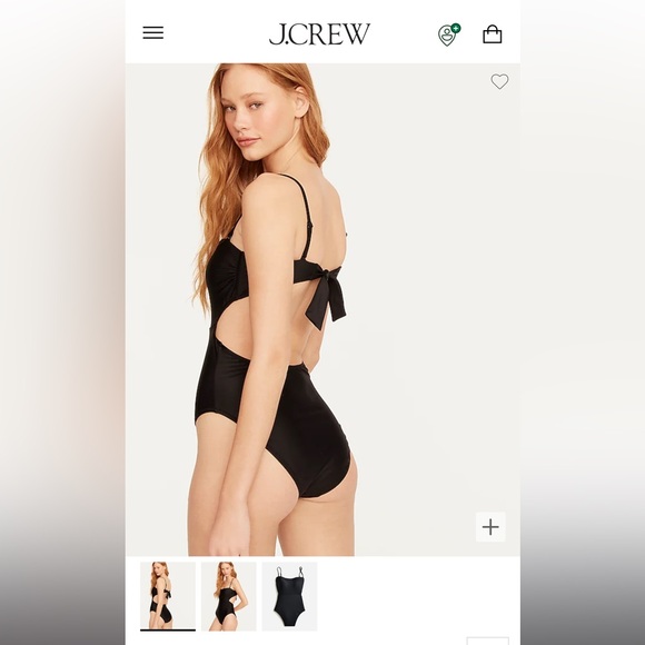 J crew Cutout tie-back one piece swimsuit size 8 style bf166 baby blue - Picture 2 of 16